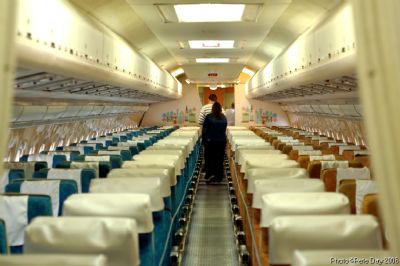 this is a view of the inside of a vc 10.